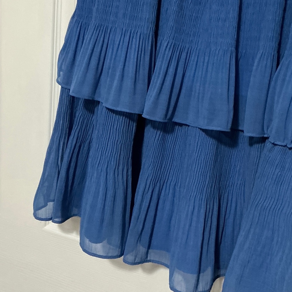 Elegant Blue Off-Shoulder Women's dress - Picture 6 of 7